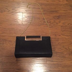 Black bag with removable gold chain